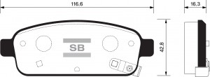 Колодки тормозные дисковые SP1363 SANGSIN