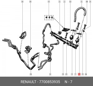Регулятор давления подачи топлива 7700853935 RENAULT