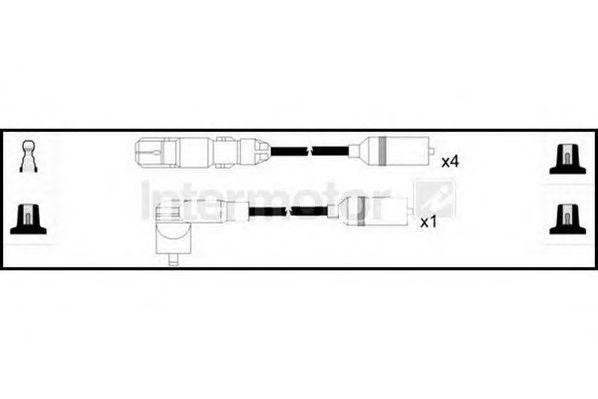 Ккомплект проводов зажигания 73704 STANDARD
