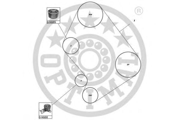 Комплект ремня ГРМ SK-1189 OPTIMAL