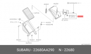 Расходомер воздуха 22680AA290 SUBARU