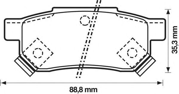 Комплект тормозных колодок, диско 572136B BENDIX JURID