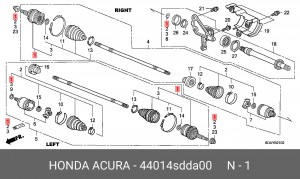 ШРУС 44014SDDA00 HONDA