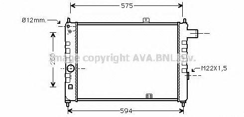 Радиатор охлаждения ДВС OL2055 AVA