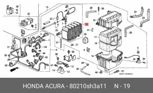 Испаритель, кондиционер 80210SH3A11 HONDA