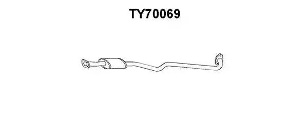Предглушитель выхлопных газов TY70069 VENEPORTE