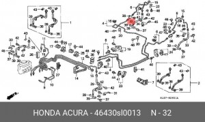 Тормозной шланг 46430SL0013 HONDA