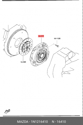 Корзина сцепления 1N1216410 MAZDA