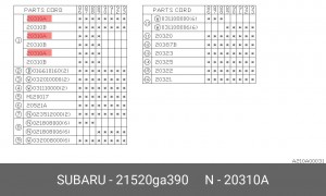 Амортизатор 21520GA390 SUBARU