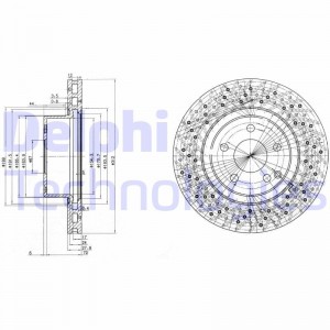 Тормозной диск BG3828 DELPHI