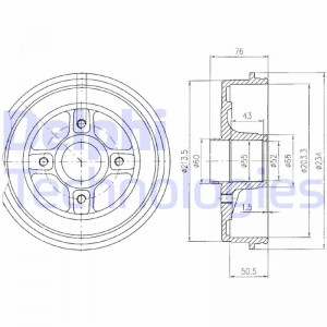 Тормозной барабан BF423 DELPHI