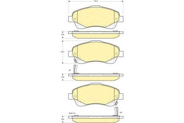 Комплект тормозных колодок, диско 6133364 GIRLING
