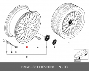 Диск колеса 36 11 1 095 058 BMW