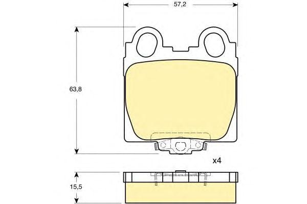 Комплект тормозных колодок, диско 6132339 GIRLING