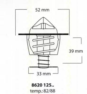 Термостат, охлаждающая жидкость 862012588 TRISCAN