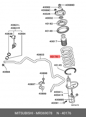 Пружина подвески MR369078 MITSUBISHI