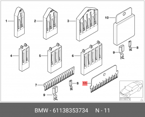 Соединитель проводов 61 13 8 353 734 BMW