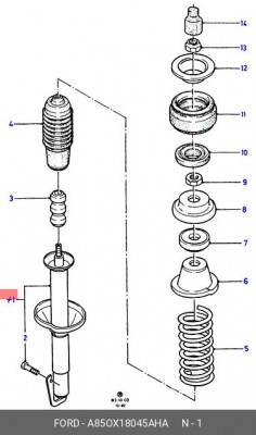 Амортизатор подвески A85OX-18045-AHA FORD