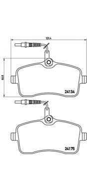 Комплект тормозных колодок, диско P 61 077 BREMBO