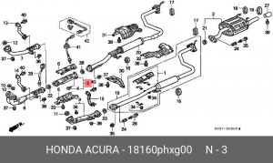Катализатор 18160PHXG00 HONDA