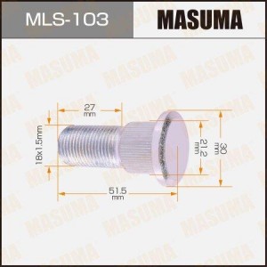 Шпилька ступицы колеса MLS-103 MASUMA
