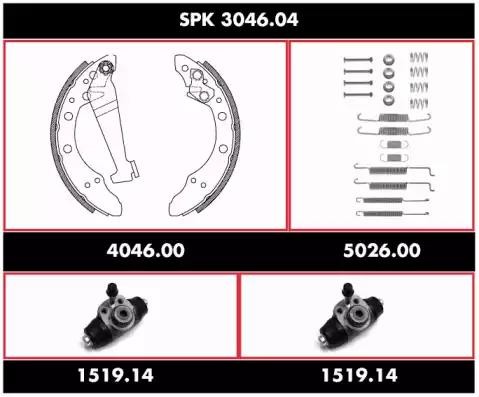 Комплект тормозных колодок SPK 3046.04 REMSA