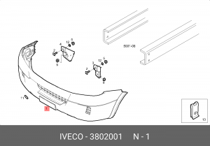 Бампер передний 3802001 IVECO
