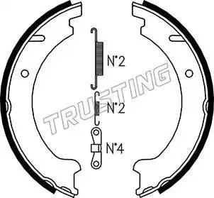 Комплект тормозных колодок, стояночная тормозная система 127272K TRUSTING
