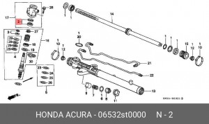 Механизм рулевой (ремкомплект) 06532ST0000 HONDA