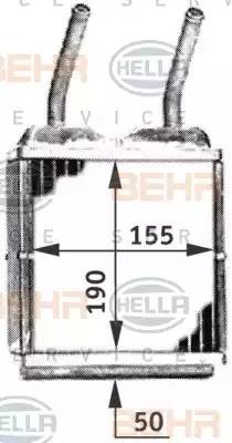 Теплообменник, отопление салона 8FH351312031 HELLA