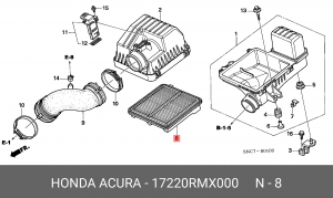 Воздушный фильтр 17220RMX000 HONDA