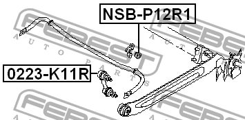 Втулка стабилизатора NSB-P12R1 FEBEST