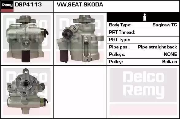 Гидравлический насос, рулевое управление DSP4113 DELCO REMY