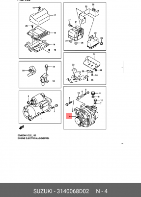 Генератор 31400-68D02 SUZUKI