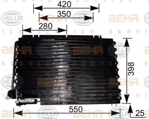 Конденсатор, кондиционер 8FC 351 035-601 HELLA