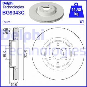 Комплект подшипника ступицы колеса BK1068 DELPHI