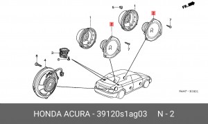 Акустика - динамик 39120S1AG03 HONDA