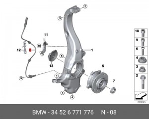 Датчик ABS 34 52 6 771 776 BMW