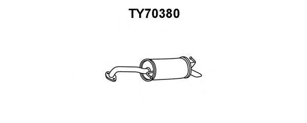Глушитель выхлопных газов конечный TY70380 VENEPORTE