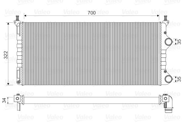 Радиатор, охлаждение двигател 734692 VALEO PHC