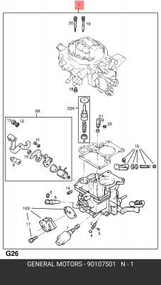 Карбюратор 90107501 GENERAL MOTORS