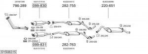 Средний глушитель выхлопных газов 280773 BOSAL