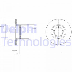 Тормозной диск BG3984 DELPHI