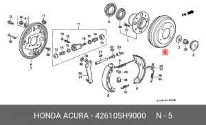 Тормозной барабан 42610SH9000 HONDA