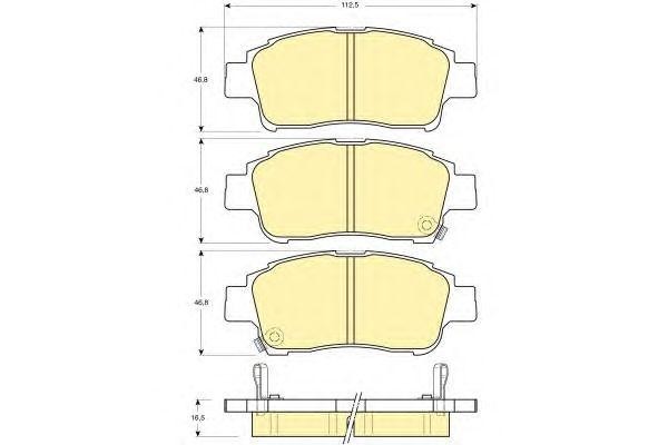 Комплект тормозных колодок, диско 6132189 GIRLING