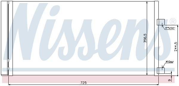 Конденсатор, кондиционер 940034 NISSENS