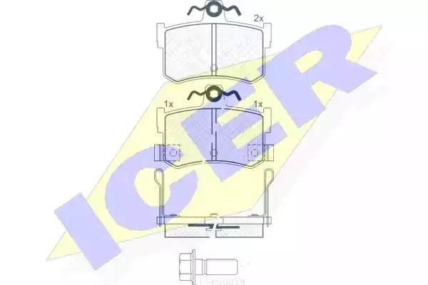 Комплект тормозных колодок, диско 180995-701 ICER