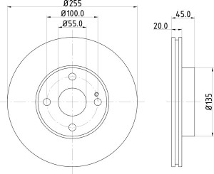 Тормозной диск MDC1295 MINTEX