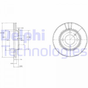 Тормозной диск BG2109 DELPHI