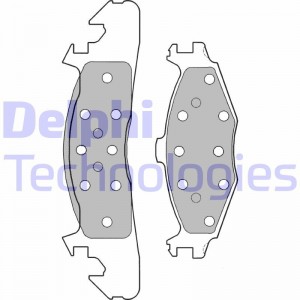 Комплект тормозных колодок, диско LP1163 DELPHI